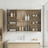 Armoire Miroir de Salle de Bain Chêne Sonoma 100 x 14,5 x 70 cm 630327630327