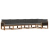 Ensemble de canapés d'extérieur 6 pcs Naturel et Anthracite 630330630330
