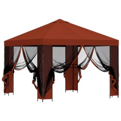 Abri de jardin avec parois 3 x 3 m Terre cuite 630331630331