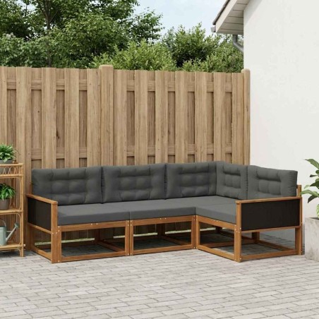 Ensemble de canapés d'extérieur 4 pcs Naturel et Anthracite 630332630332