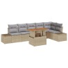 Ensemble de canapé de jardin 7 pc Beige et gris 630337630337