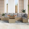 Ensemble de canapé de jardin 7 pc Beige et gris 630337630337