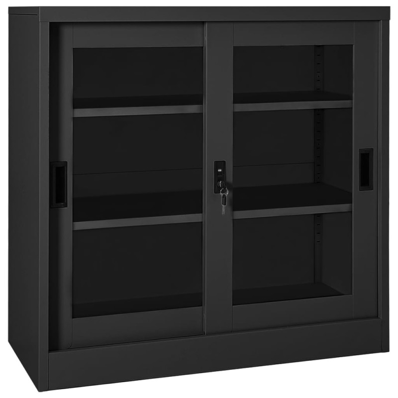 Armoire à portes coulissantes Anthracite 90x40x90 cm Acier 630339630339