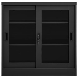 Armoire à portes coulissantes Anthracite 90x40x90 cm Acier 630339630339