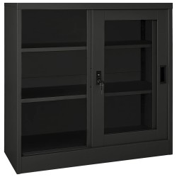 Armoire à portes coulissantes Anthracite 90x40x90 cm Acier 630339630339
