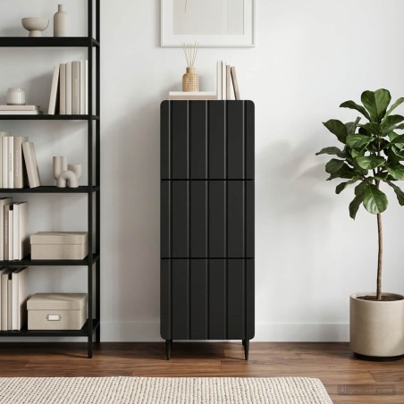 Armoire à tiroirs Noir 33 x 34,5 x 92 cm Bois d'ingénierie 630341630341