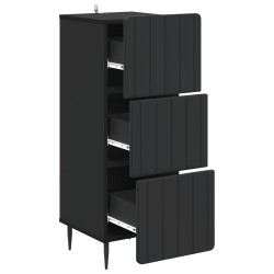 Armoire à tiroirs Noir 33 x 34,5 x 92 cm Bois d'ingénierie 630341630341