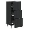 Armoire à tiroirs Noir 33 x 34,5 x 92 cm Bois d'ingénierie 630341630341