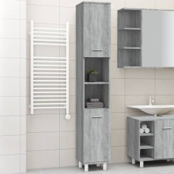 Armoire de bain Sonoma gris 30x30x179 cm Bois d'ingénierie 630342630342