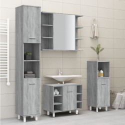 Armoire de bain Sonoma gris 30x30x179 cm Bois d'ingénierie 630342630342