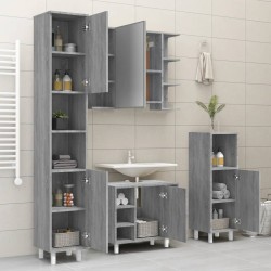 Armoire de bain Sonoma gris 30x30x179 cm Bois d'ingénierie 630342630342
