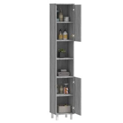 Armoire de bain Sonoma gris 30x30x179 cm Bois d'ingénierie 630342630342