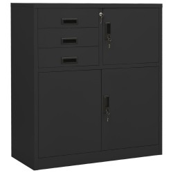 Armoire de bureau Anthracite 90x40x102 cm Acier 630343630343
