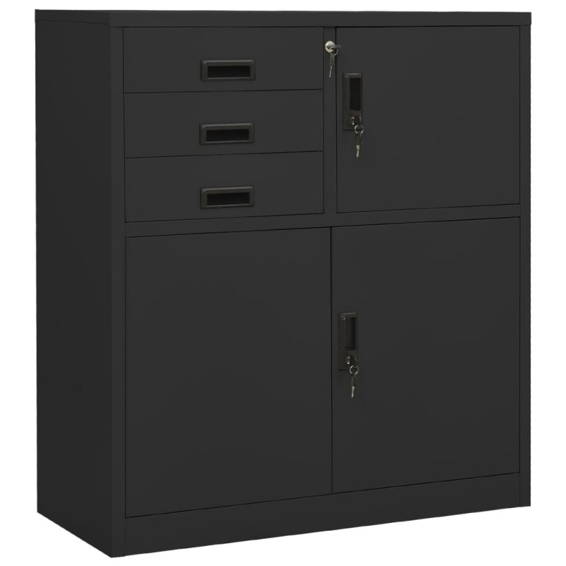 Armoire de bureau Anthracite 90x40x102 cm Acier 630343630343