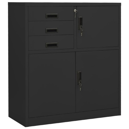 Armoire de bureau Anthracite 90x40x102 cm Acier 630343630343