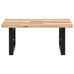 Étagère de vasque murale acier et bois massif d'acacia 630348630348