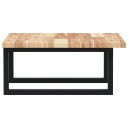 Étagère de vasque murale acier et bois massif d'acacia 630348630348