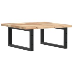 Étagère de vasque murale acier et bois massif d'acacia 630348630348
