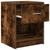 Tables de chevet 2 pcs avec tiroir chêne fumé 40x34x50 cm 630349630349
