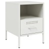Tables de chevet 2 pcs blanc 36x39x50,5 cm acier 630350630350