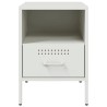 Tables de chevet 2 pcs blanc 36x39x50,5 cm acier 630350630350