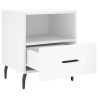 Tables de chevet 2 pcs blanc 40x35x47,5 cm bois d’ingénierie 630351630351