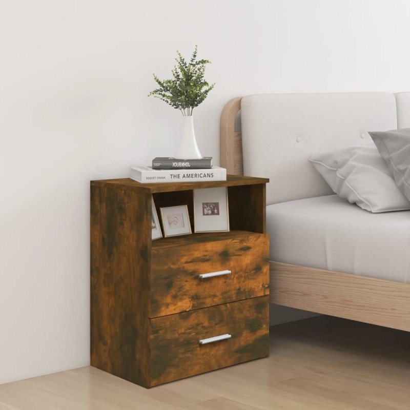 Tables de chevet 2 pcs Chêne fumé 50x32x60 cm 630353630353