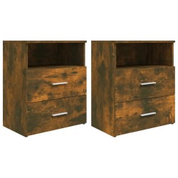 Tables de chevet 2 pcs Chêne fumé 50x32x60 cm 630353630353