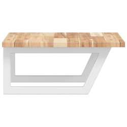 Étagère de vasque murale acier et bois massif d'acacia 630354630354