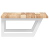Étagère de vasque murale acier et bois massif d'acacia 630354630354