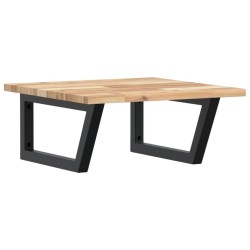 Étagère de vasque murale acier et bois massif d'acacia 630355630355