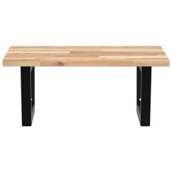 Étagère de vasque murale acier et bois massif d'acacia 630355630355