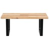 Étagère de vasque murale acier et bois massif d'acacia 630355630355