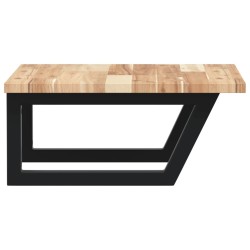 Étagère de vasque murale acier et bois massif d'acacia 630355630355