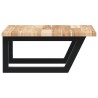 Étagère de vasque murale acier et bois massif d'acacia 630355630355