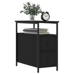 Tables de chevet 2 pcs noir 30x60x60 cm bois d’ingénierie 630356630356
