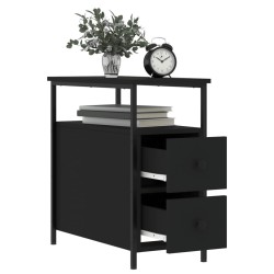 Tables de chevet 2 pcs noir 30x60x60 cm bois d’ingénierie 630356630356