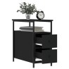 Tables de chevet 2 pcs noir 30x60x60 cm bois d’ingénierie 630356630356