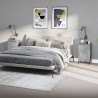 Tables de chevet 2 pcs gris béton 40x35x70 cm bois d'ingénierie 630357630357