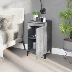 Tables de chevet 2 pcs gris béton 40x35x70 cm bois d'ingénierie 630357630357