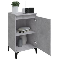 Tables de chevet 2 pcs gris béton 40x35x70 cm bois d'ingénierie 630357630357