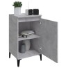 Tables de chevet 2 pcs gris béton 40x35x70 cm bois d'ingénierie 630357630357