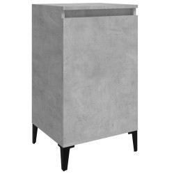 Tables de chevet 2 pcs gris béton 40x35x70 cm bois d'ingénierie 630357630357