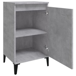 Tables de chevet 2 pcs gris béton 40x35x70 cm bois d'ingénierie 630357630357