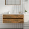 Armoire de lavabo Chêne fumé 100x38,5x45 cm Bois d'ingénierie 630358630358
