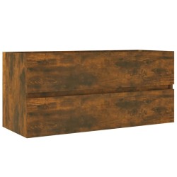 Armoire de lavabo Chêne fumé 100x38,5x45 cm Bois d'ingénierie 630358630358