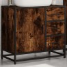 Armoire de lavabo de salle de bain chêne fumé 65x33x60 cm 630359630359