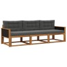 Ensemble de canapés d'extérieur 3 pcs Naturel et Anthracite 630364630364