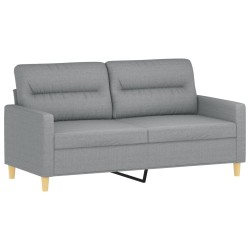 Ensemble de canapés 3 pcs avec coussins Gris clair Tissu 630365630365