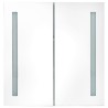 Armoire de salle de bain à miroir LED noir brillant 62x14x60 cm 630367630367